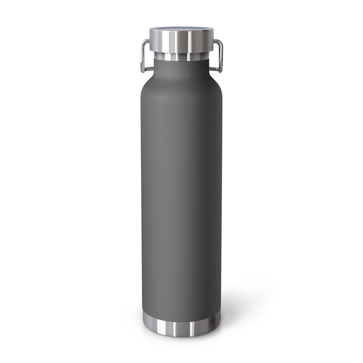 [Grey] Back — FPUSA Front View Copper Vacuum Bottle