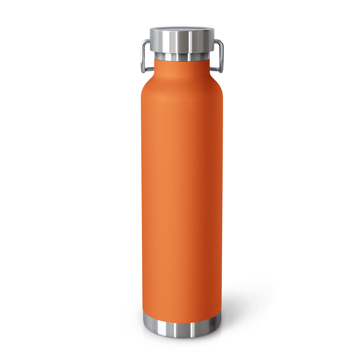 [Orange] Back — FPUSA Side View Copper Vacuum Bottle