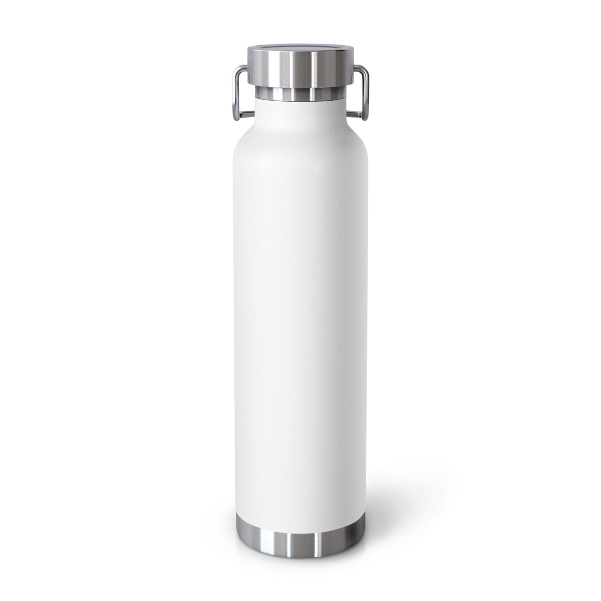 [White] Back — FPUSA Side View Copper Vacuum Bottle