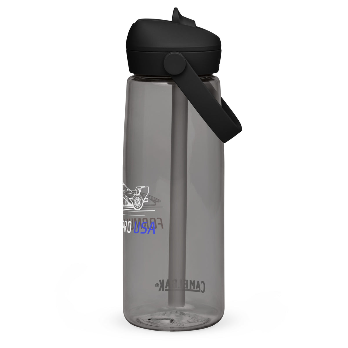[Charcoal] Back — FPUSA Side View CamelBak Flip-Straw Bottle