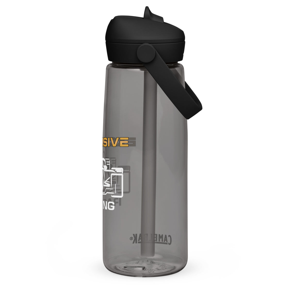 [Charcoal] Back — EXR F-Car Front CamelBak Flip-Straw Bottle