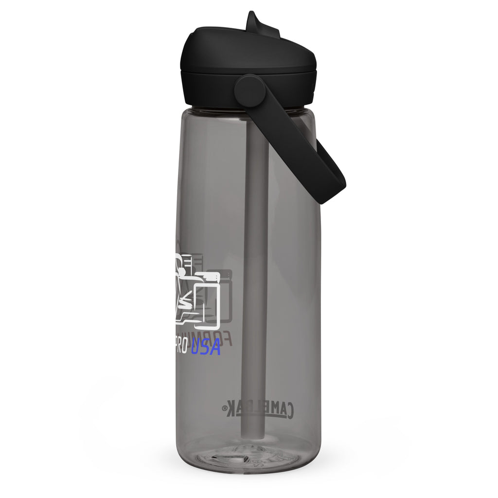 [Charcoal] Back — FPUSA Front View CamelBak Flip-Straw Bottle