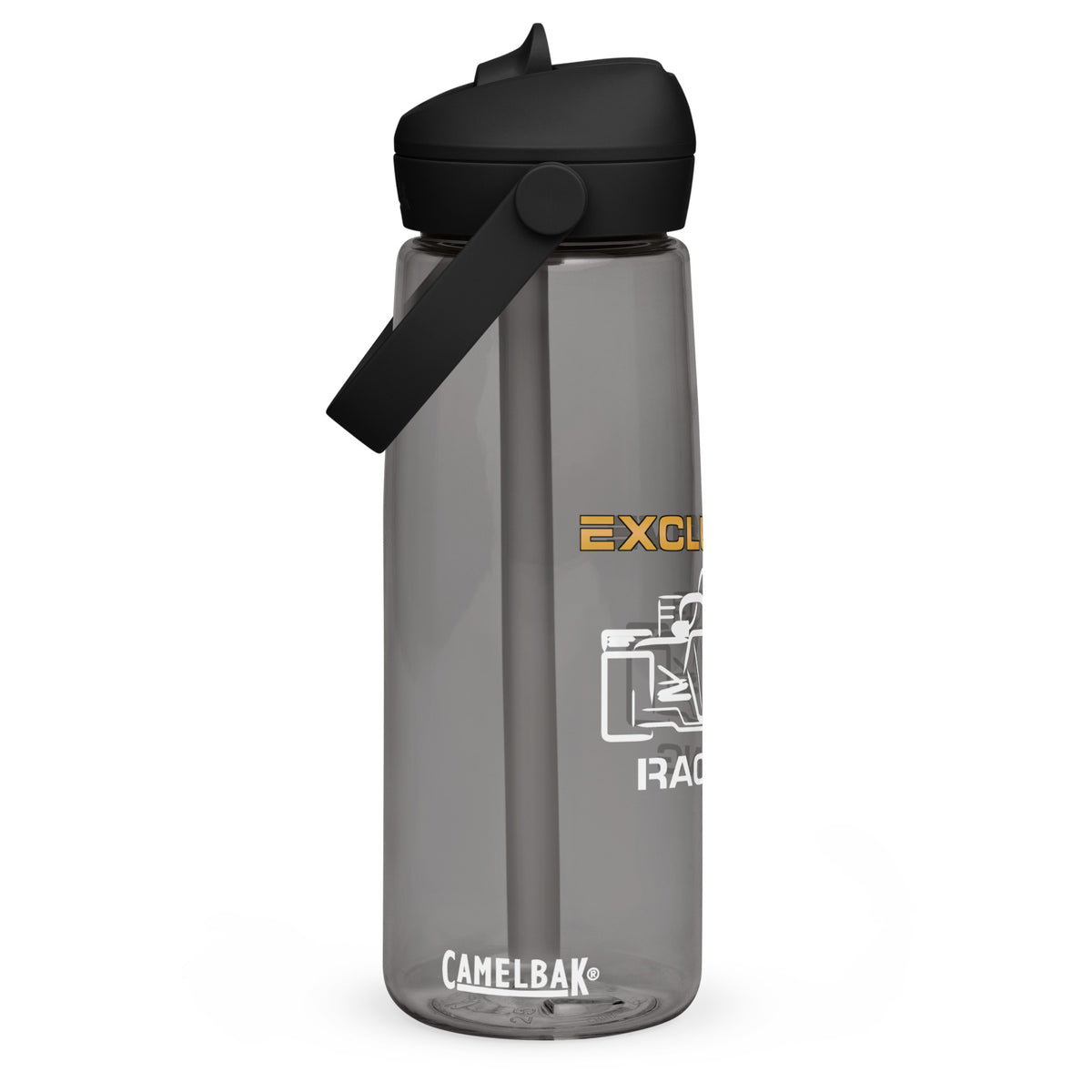 [Charcoal] Front — EXR F-Car Front CamelBak Flip-Straw Bottle