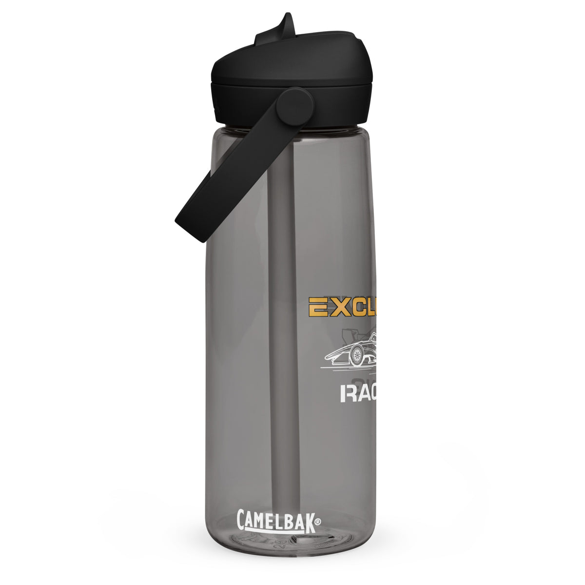 [Charcoal] Front — EXR F-Car Side CamelBak Flip-Straw Bottle