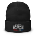 [Black] Front — FPUSA Front View Embroidered Beanie