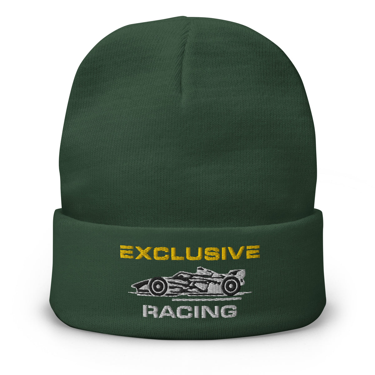 [Dark green] Front — EXR F-Car Side Embroidered Beanie