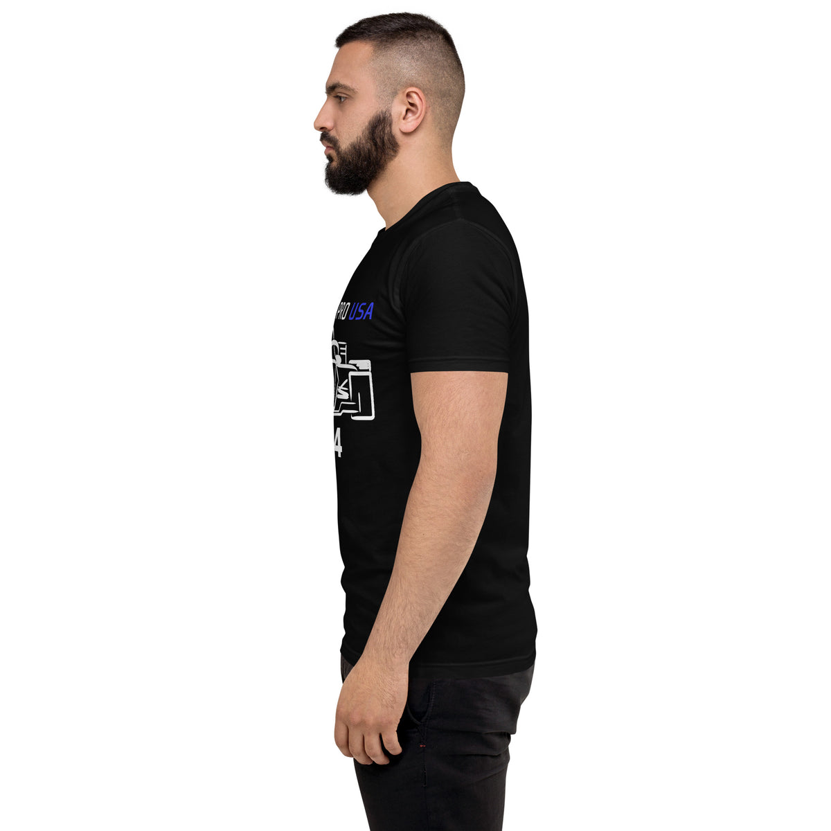 [Black] Left — FPUSA F4 Front View Tee — Men's