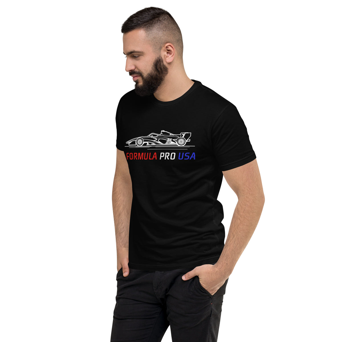 [Black] Left Front — FPUSA Side View Tee — Men's
