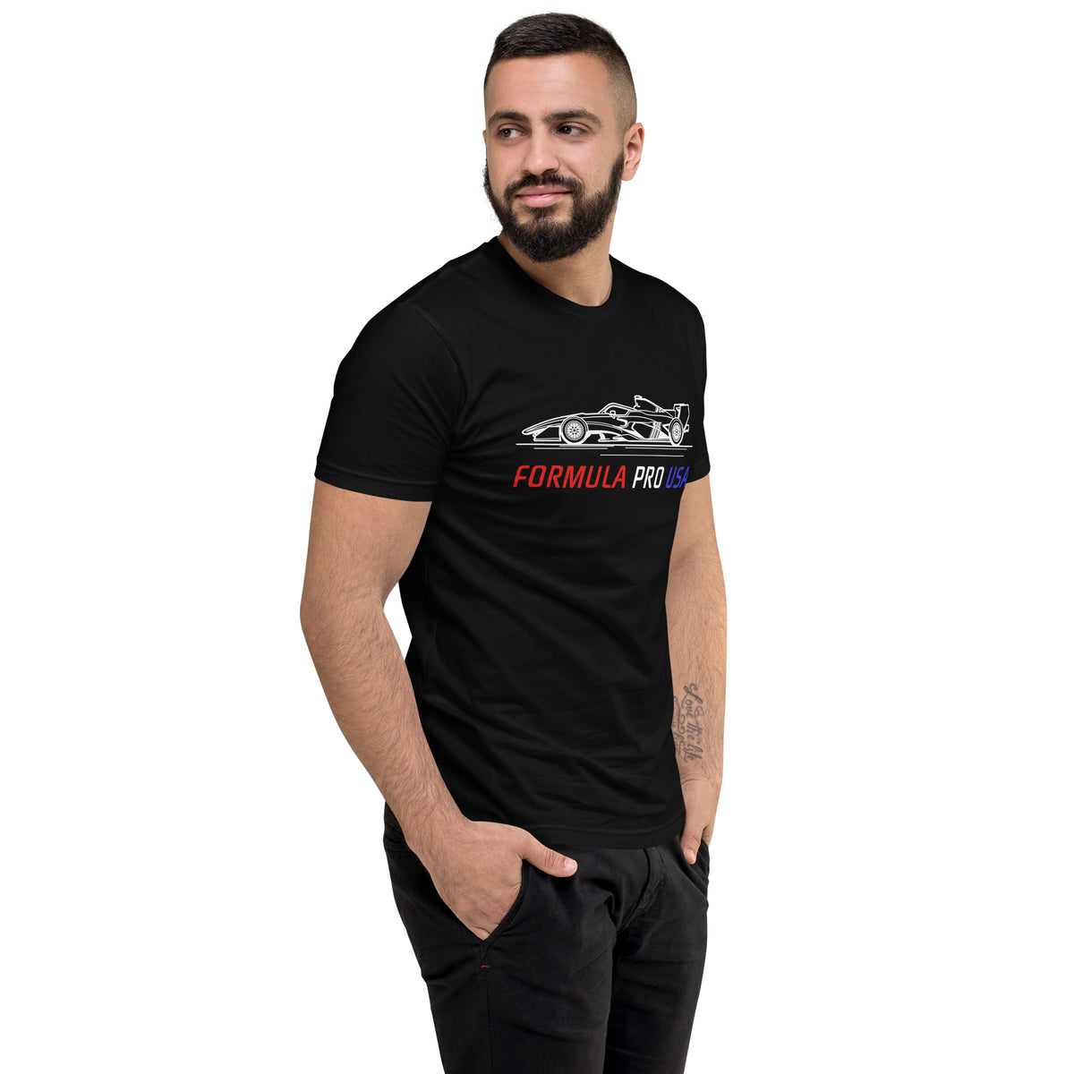 [Black] Right Front — FPUSA Side View Tee — Men's