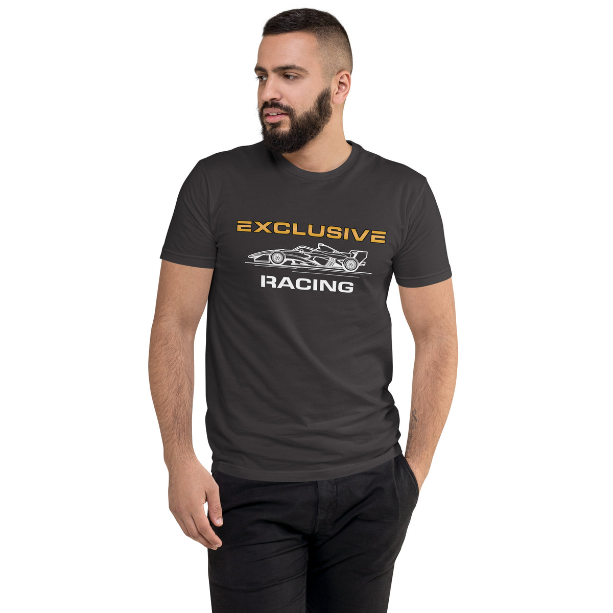 [Graphite Black] Front — EXR F-Car Side Tee — Men's
