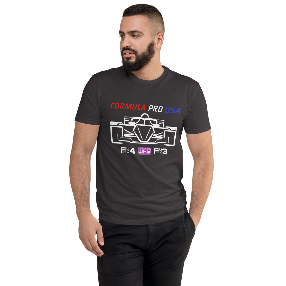 [Graphite Black] Front — FPUSA All Classes Front View Tee — Men's