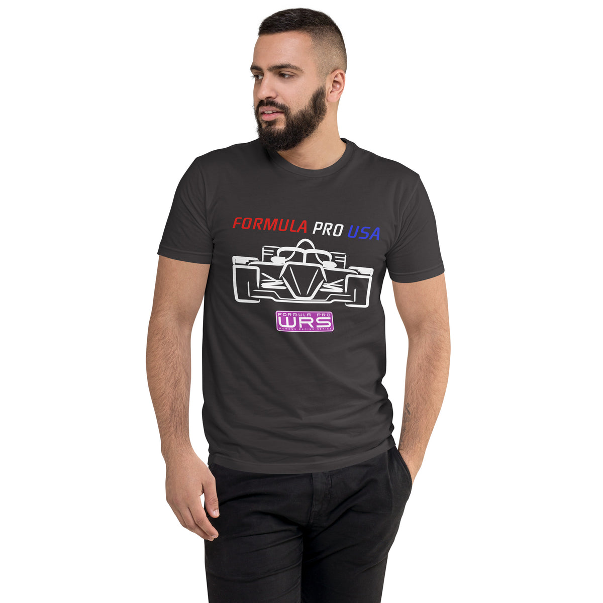 [Graphite Black] Front — FPUSA WRS Front View Tee — Men's