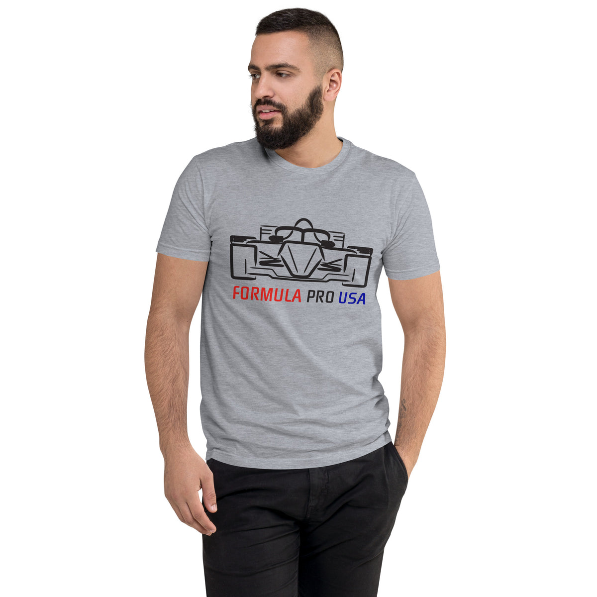 [Heather Grey] Front — FPUSA Front View Tee — Men's