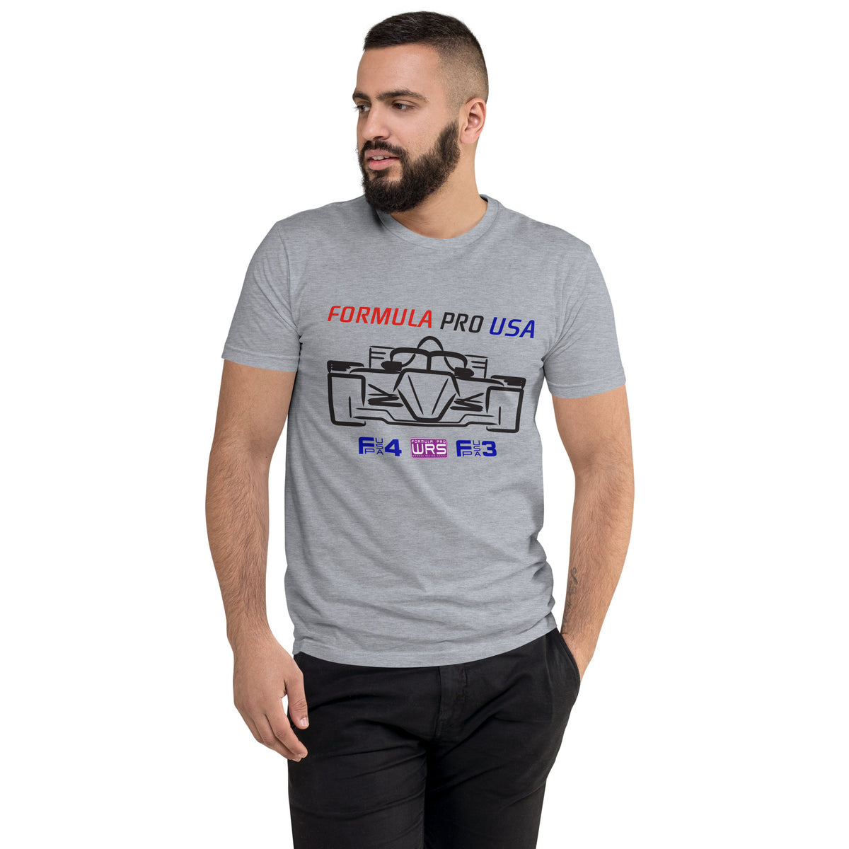 [Heather Grey] Front — FPUSA All Classes Front View Tee — Men's