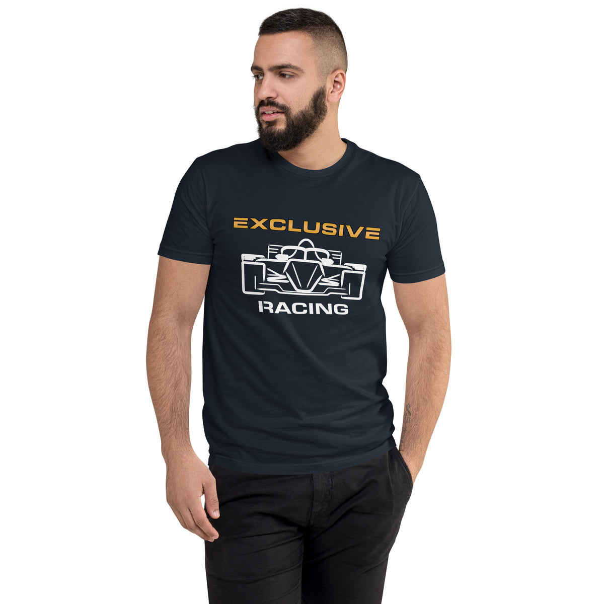[Midnight Navy] Front — EXR F-Car Front Tee — Men's