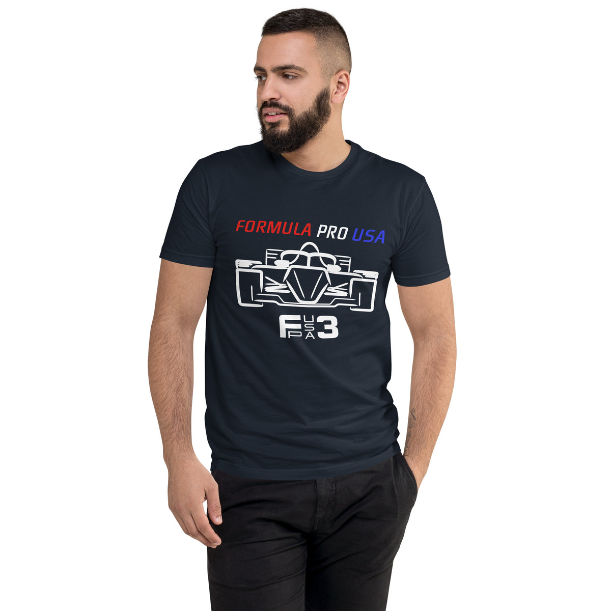 [Midnight Navy] Front — FPUSA F3 Front View Tee — Men's