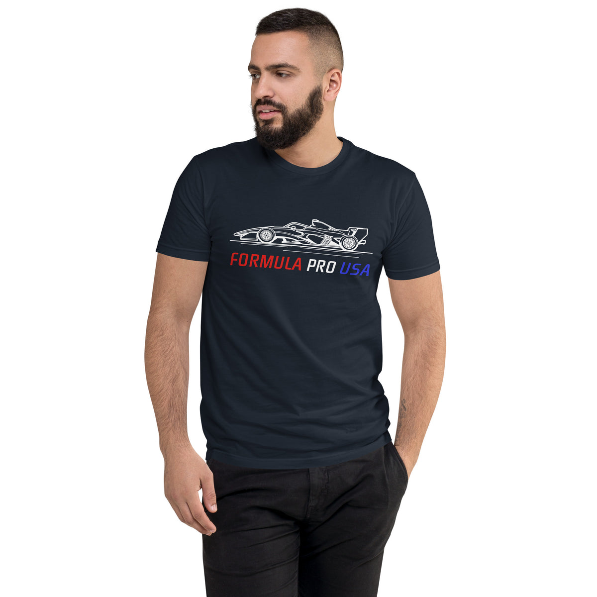 [Midnight Navy] Front — FPUSA Side View Tee — Men's