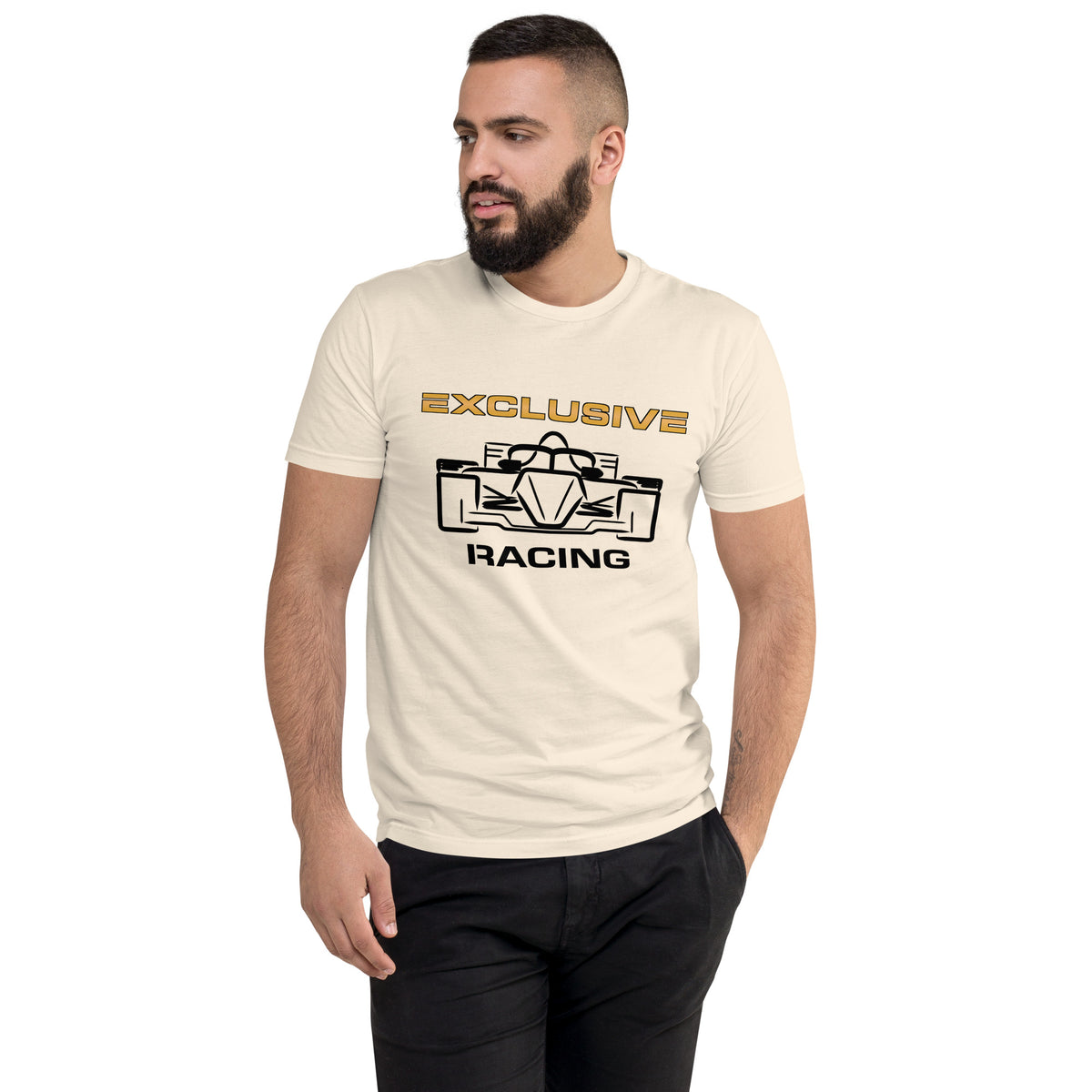 [Natural] Front — EXR F-Car Front Tee — Men's