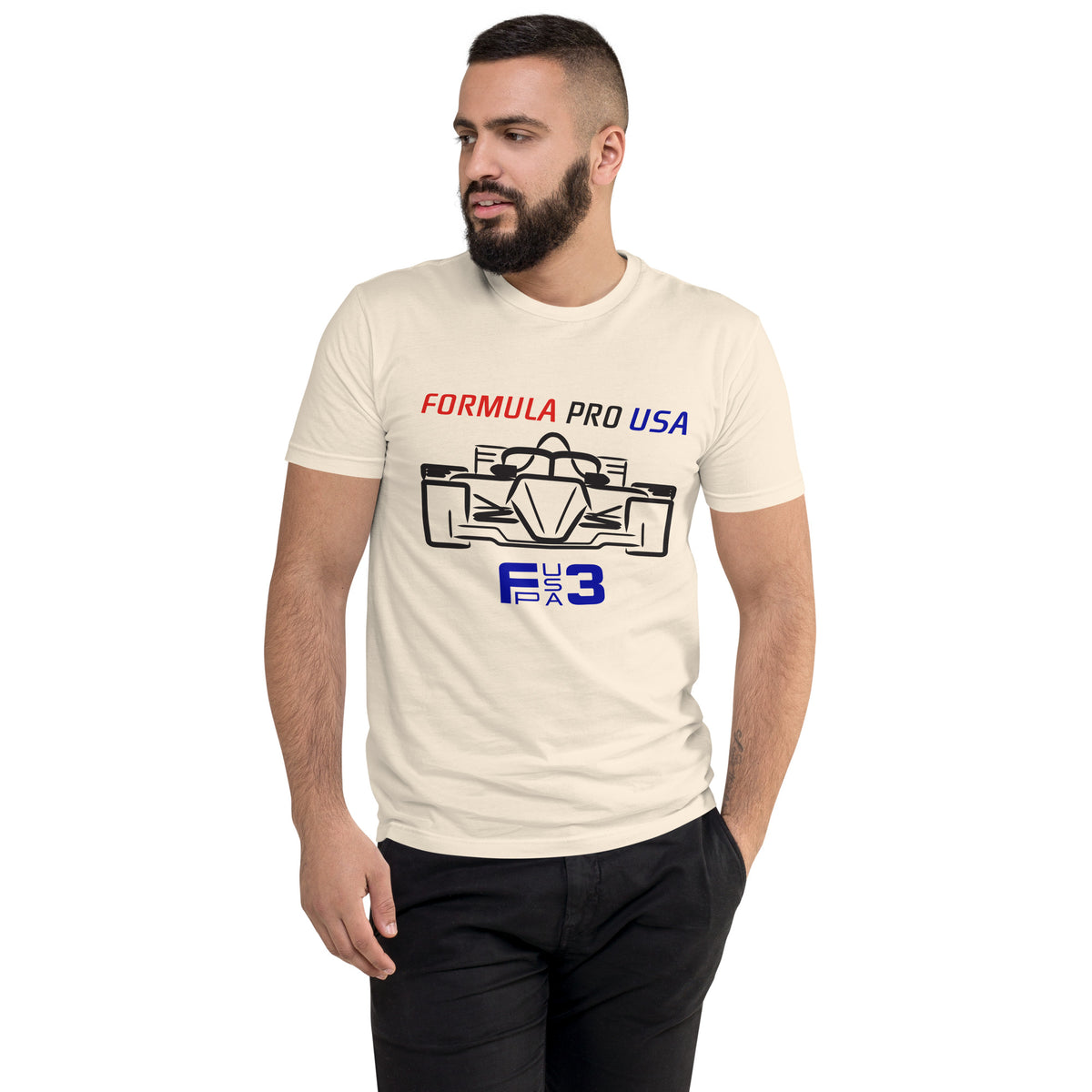 [Natural] Front — FPUSA F3 Front View Tee — Men's