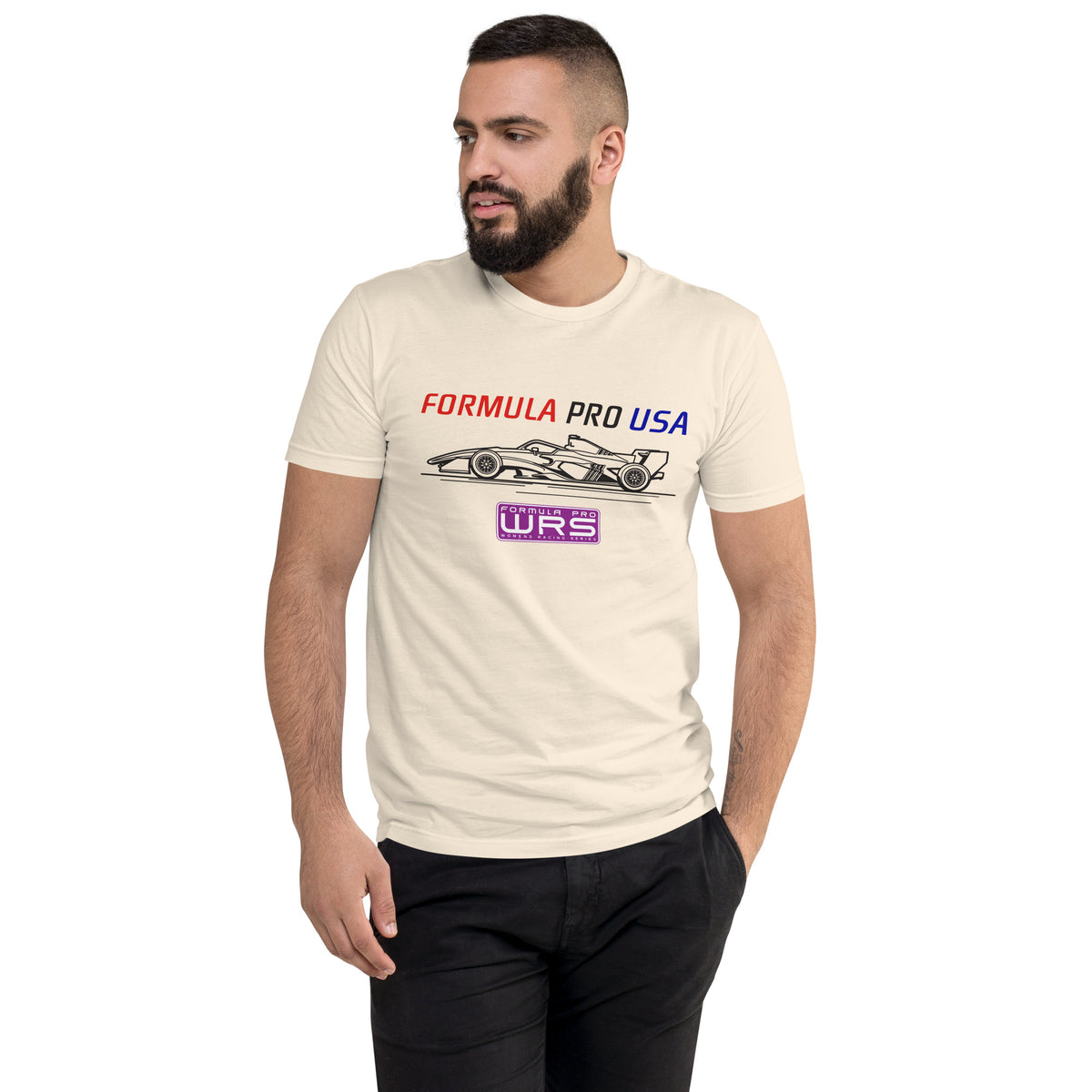 [Natural] Front — FPUSA WRS Side View Tee — Men's