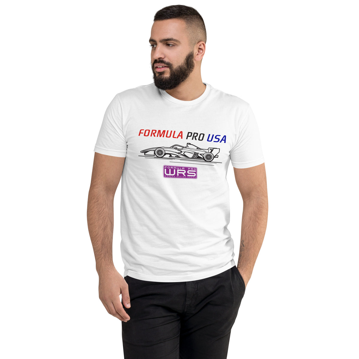 [White] Front — FPUSA WRS Side View Tee — Men's