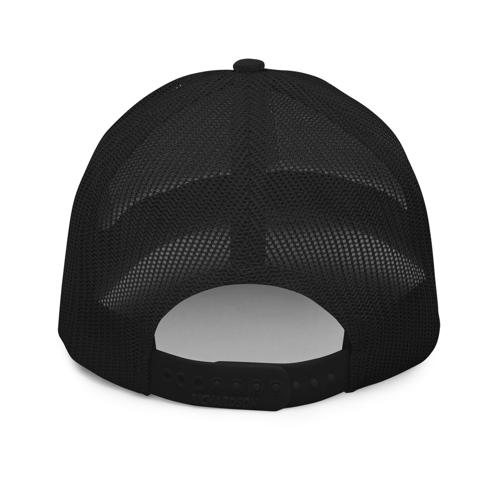 [Black] Back — FPUSA Side View Richardson Trucker Cap