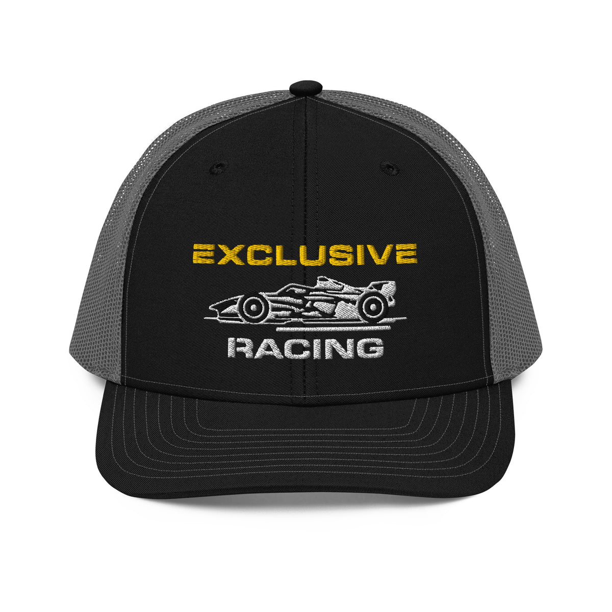[Black / Charcoal] Front — EXR F-Car Side Richardson Trucker Cap