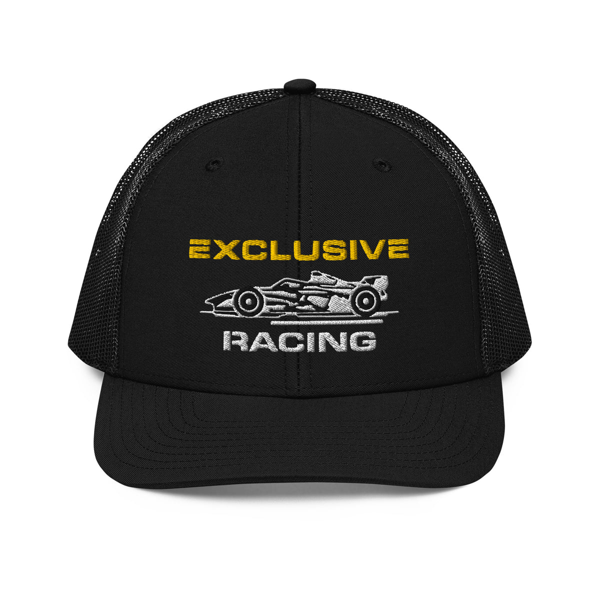 [Black] Front — EXR F-Car Side Richardson Trucker Cap