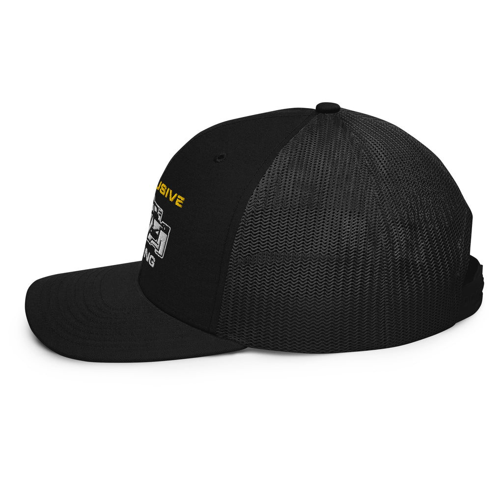 [Black] Left Side — EXR F-Car Front Richardson Trucker Cap