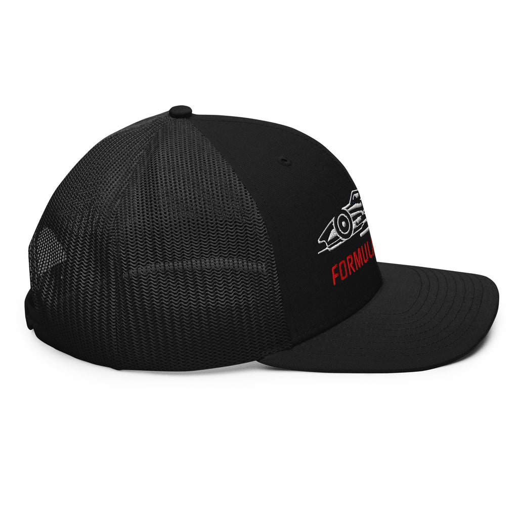 [Black] Right Side — FPUSA Side View Richardson Trucker Cap
