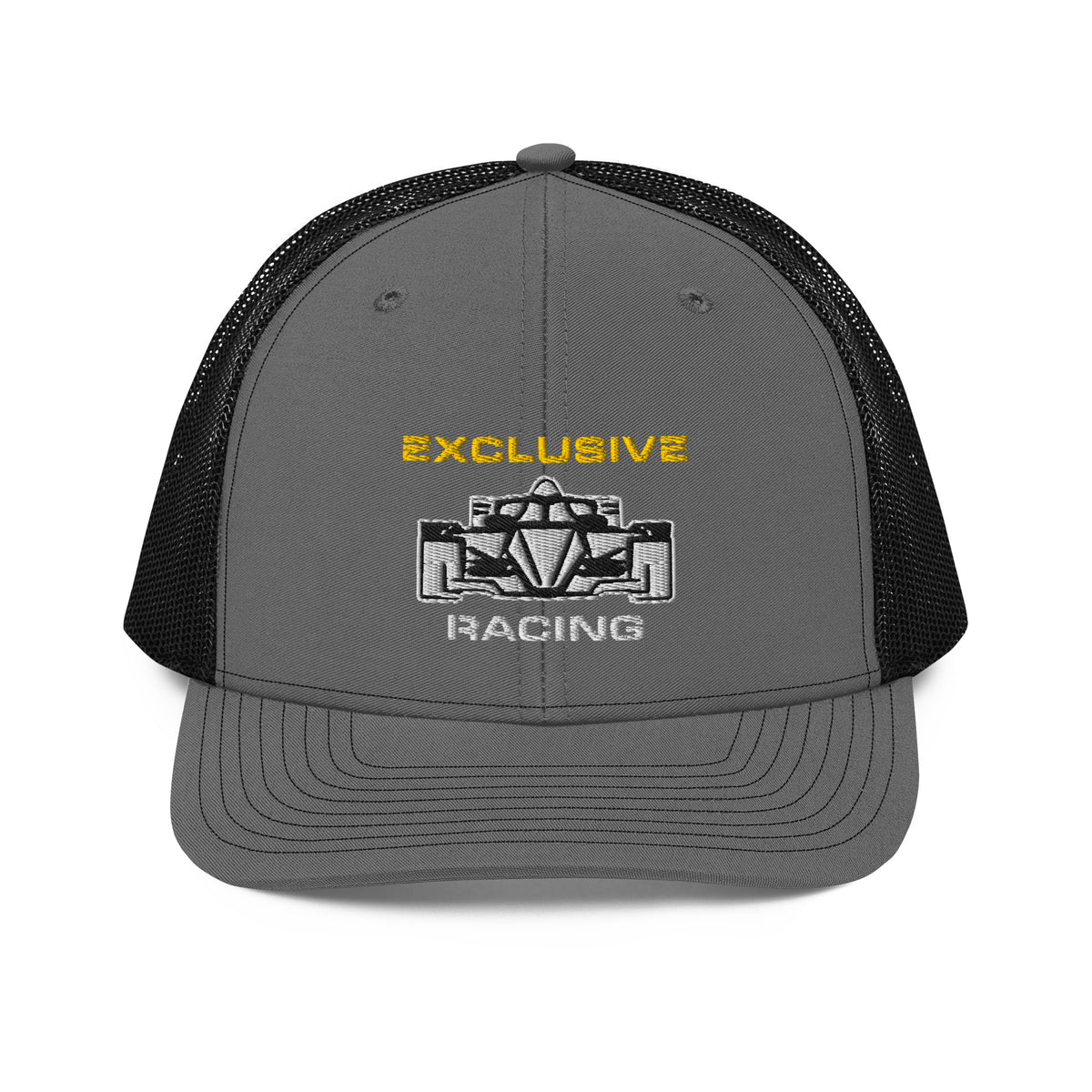 [Charcoal/Black] Front — EXR F-Car Front Richardson Trucker Cap