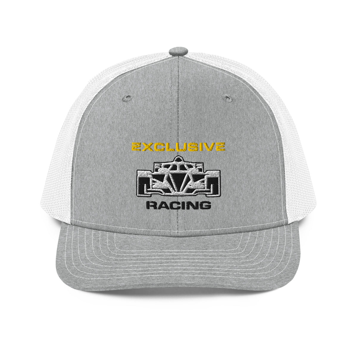 [Heather Grey/White] Front — EXR F-Car Front Richardson Trucker Cap
