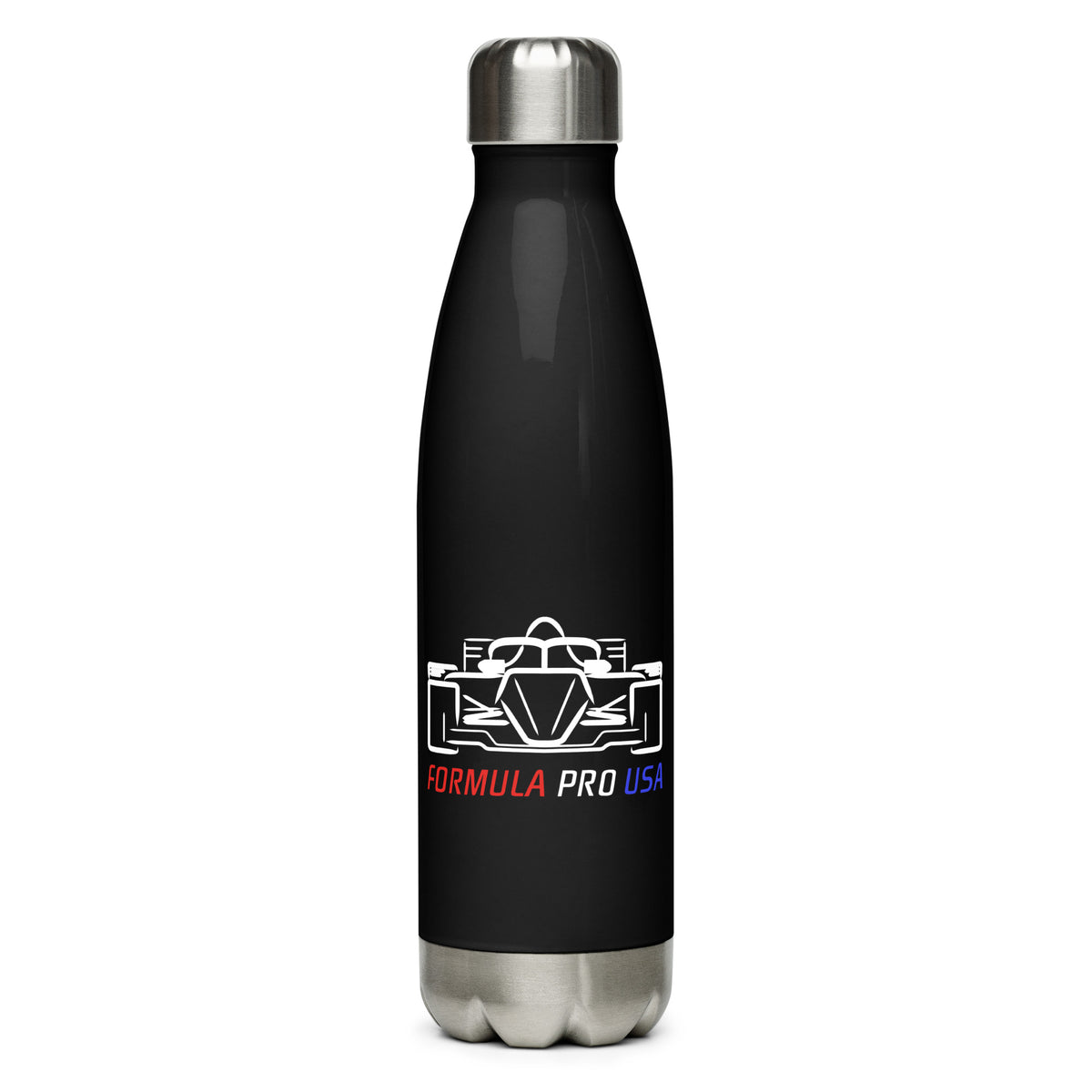 [Black] Front — FPUSA Front View Stainless Steel Bottle