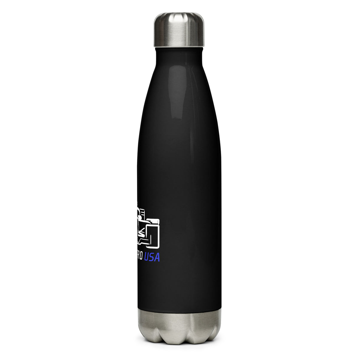 [Black] Left — FPUSA Front View Stainless Steel Bottle