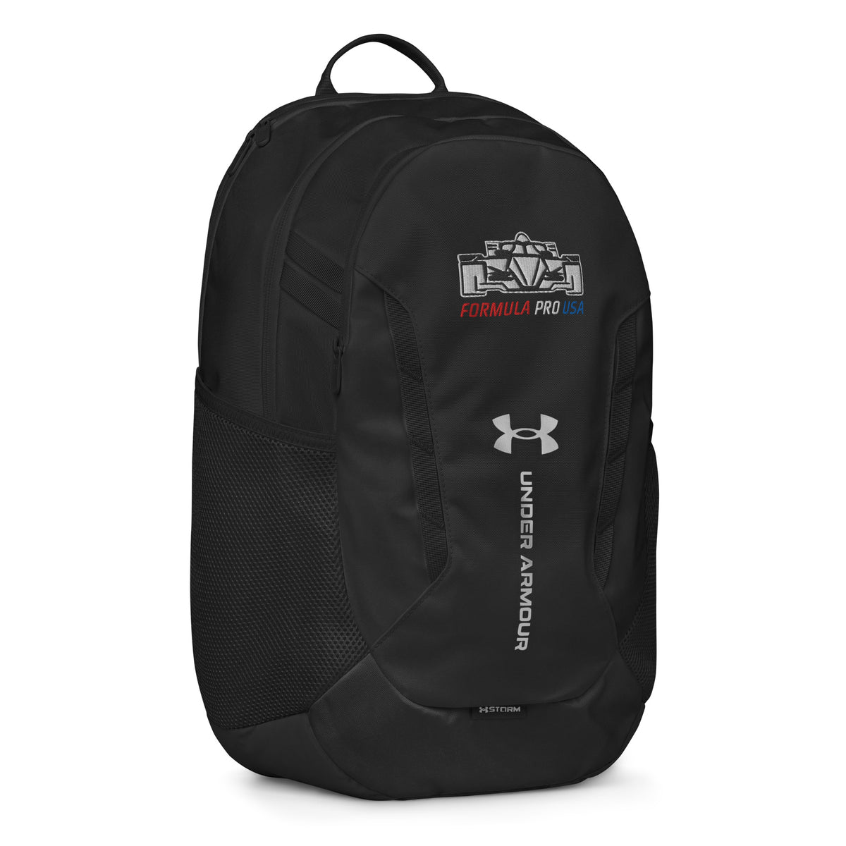 [Black] Right Front — FPUSA Front View Under Armour Backpack