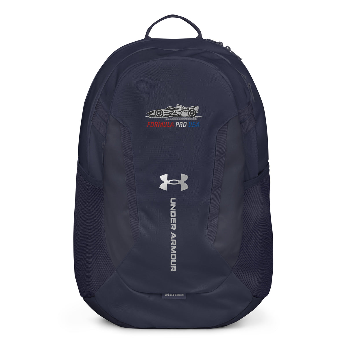 [Midnight Navy] Front — FPUSA Side View Under Armour Backpack