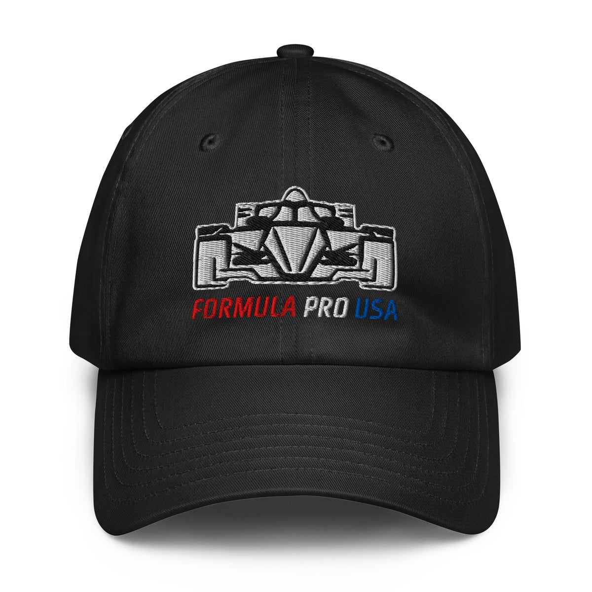 [Black] Front — FPUSA Front View Under Armour Dad Hat