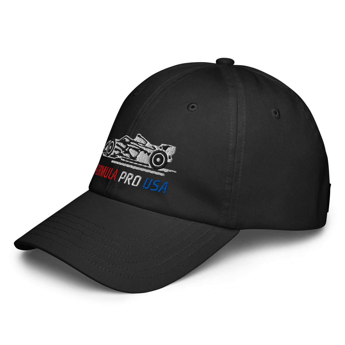 [Black] Left Front — FPUSA Side View Under Armour Dad Hat