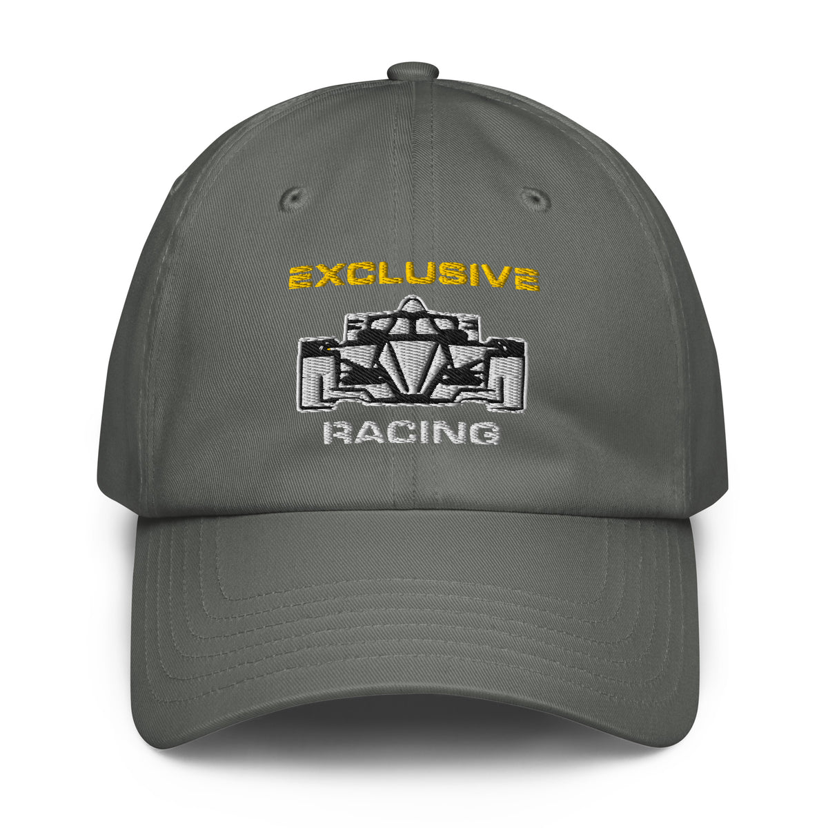 [Grey] Front — EXR F-Car Front Under Armour Dad Hat