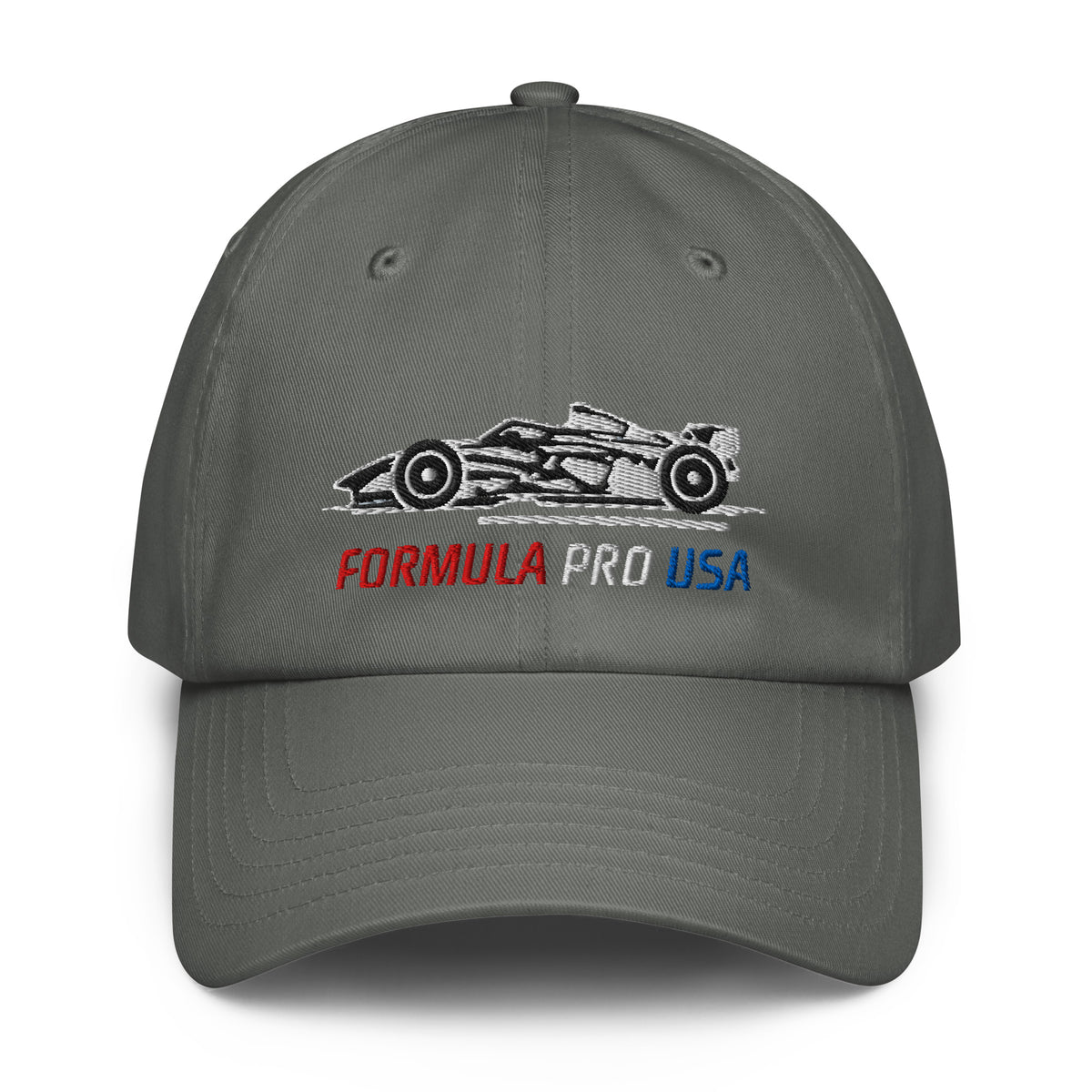 [Grey] Front — FPUSA Side View Under Armour Dad Hat