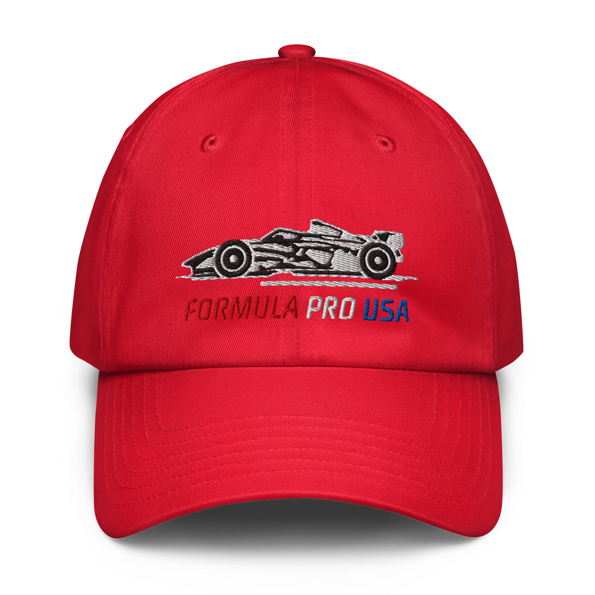 [Red] Front — FPUSA Side View Under Armour Dad Hat