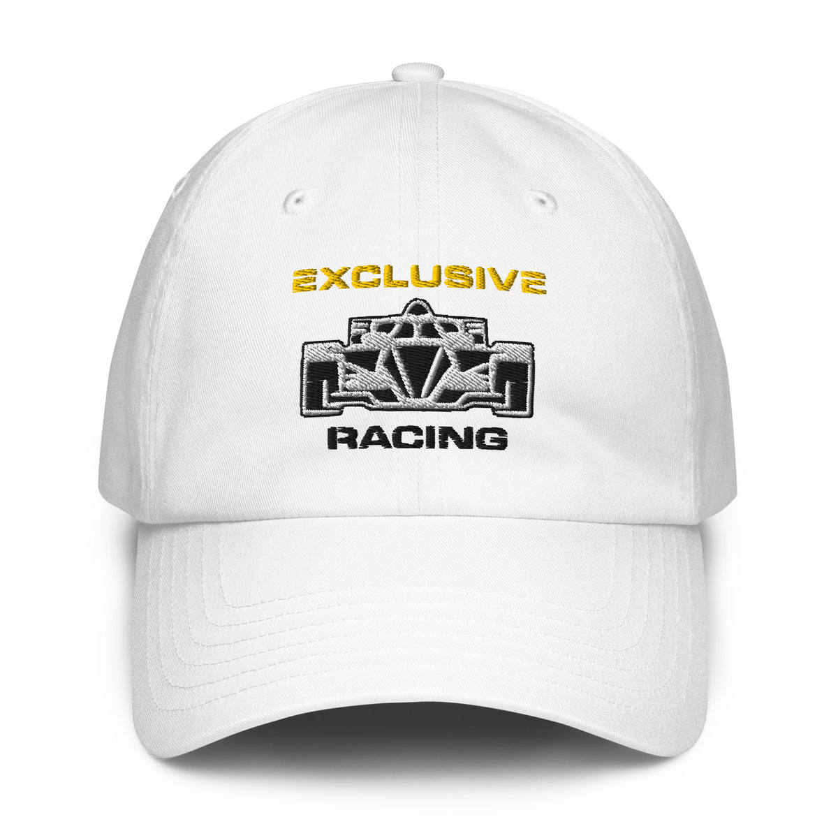 [White] Front — EXR F-Car Front Under Armour Dad Hat