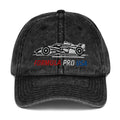[Black] Front — FPUSA Side View Vintage Twill Cap