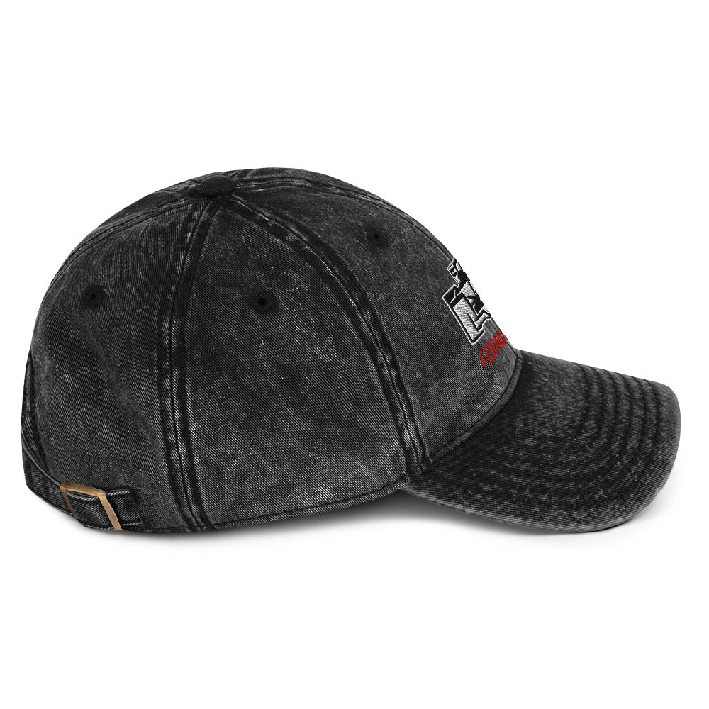 [Black] Right Side — FPUSA Front View Vintage Twill Cap