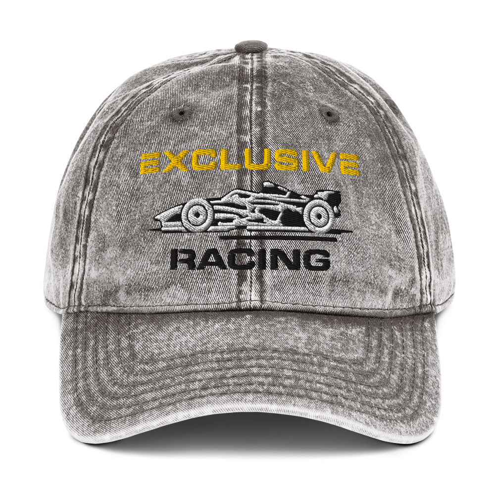 [Charcoal Grey] Front — EXR F-Car Side Vintage Twill Cap