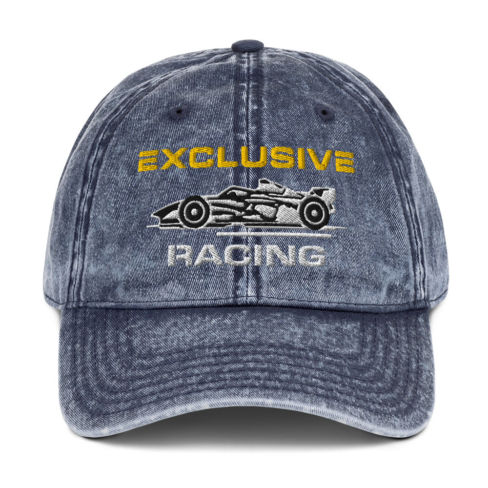 [Navy] Front — EXR F-Car Side Vintage Twill Cap