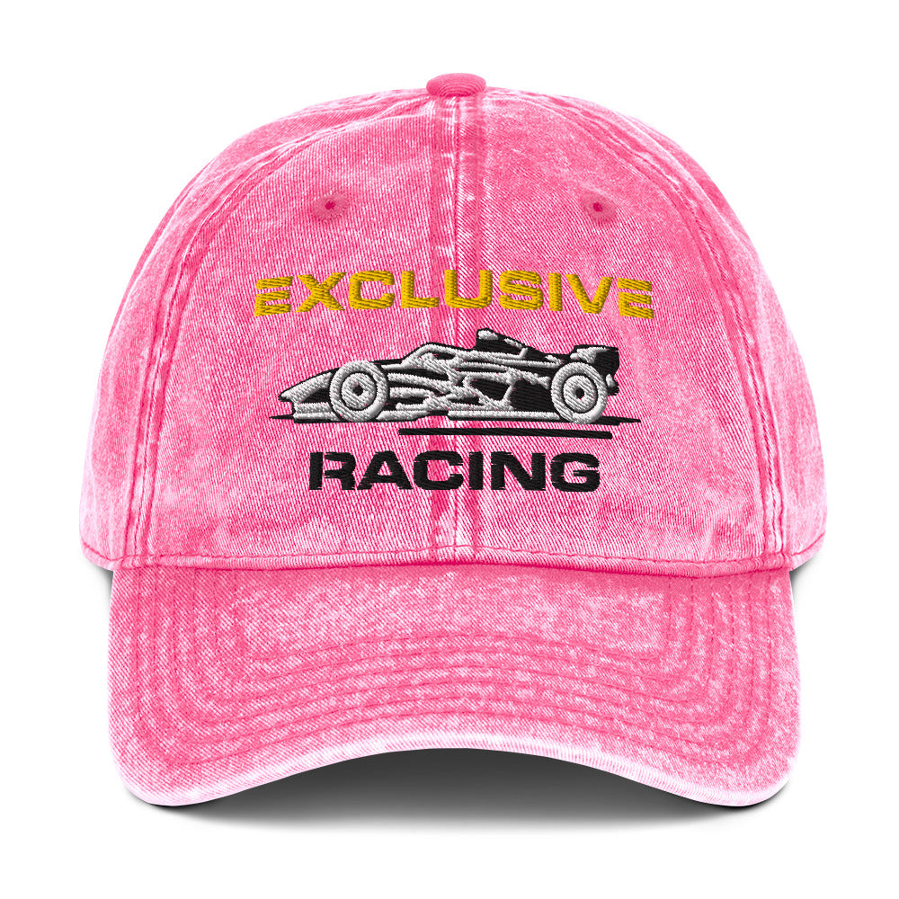 [Pink] Front — EXR F-Car Side Vintage Twill Cap