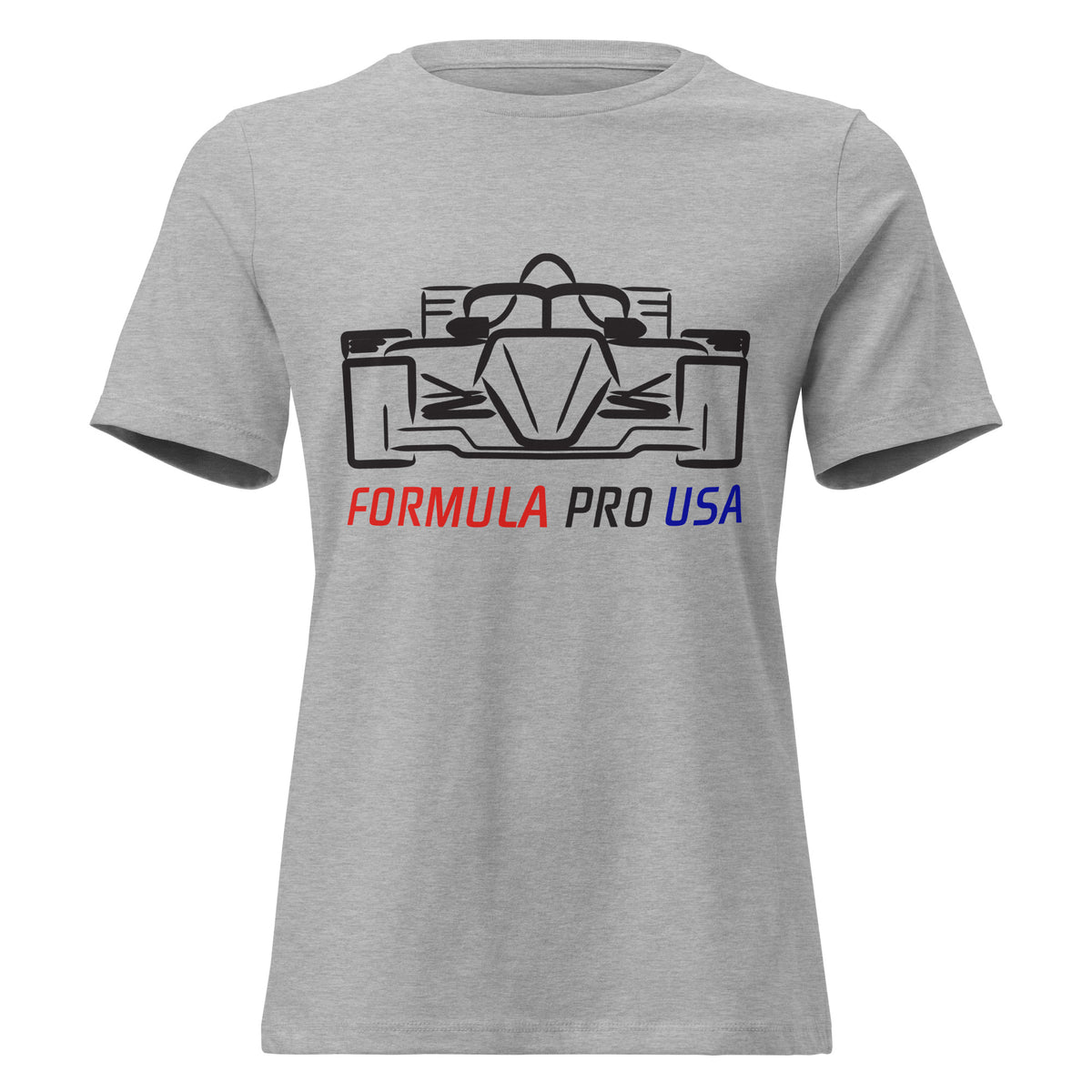 [Athletic Heather] Front — FPUSA Front View Tee — Women's