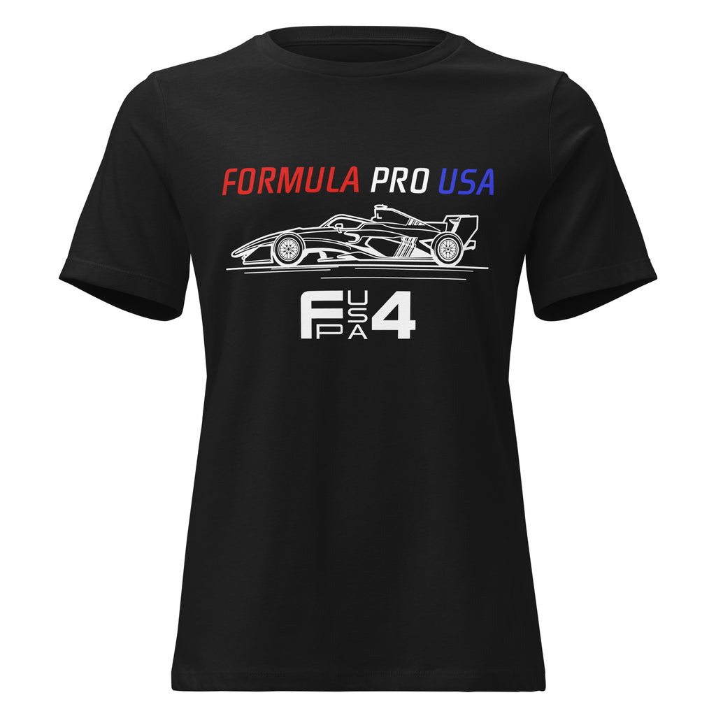 [Black] Front — FPUSA F4 Side View Tee — Women's