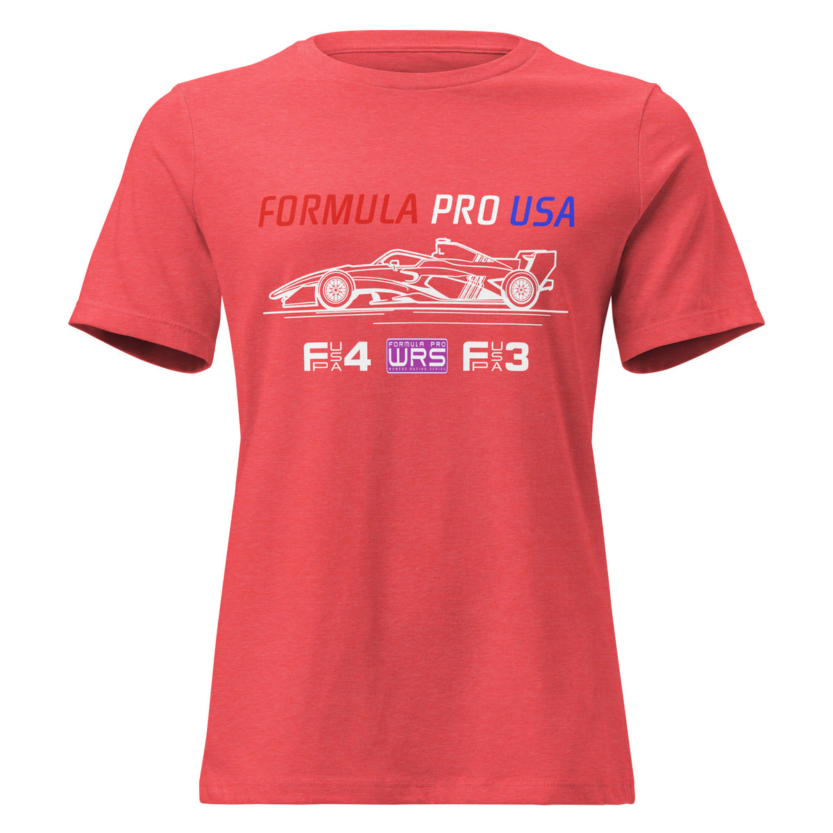 [Heather Red] Front — FPUSA All Classes Side View Tee — Women's